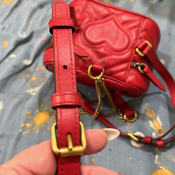 COPY - Red Gucci mini backpack purse - Picture 10 of 11